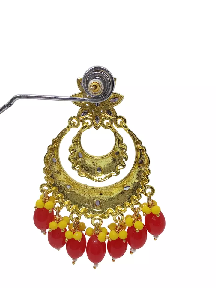 Women Earrings Indian Bollywood Rose Gold Plated Valentine's Day Gift By Kalra Creations