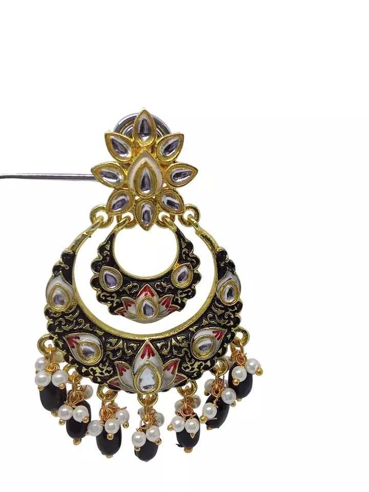 Women Earrings Indian Bollywood Rose Gold Plated Valentine's Day Gift By Kalra Creations