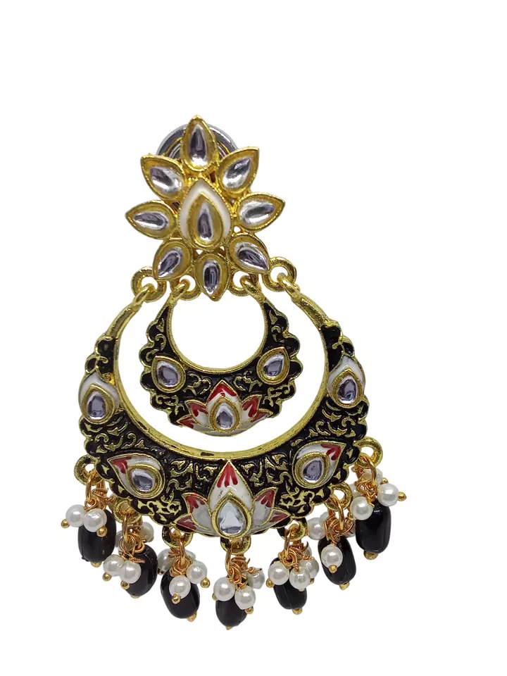 Women Earrings Indian Bollywood Rose Gold Plated Valentine's Day Gift By Kalra Creations