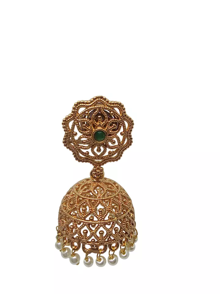 Women Kundan Polki Earrings Valentine's Day Gift Indian Bollywood Gold Plated By Kalra Creations