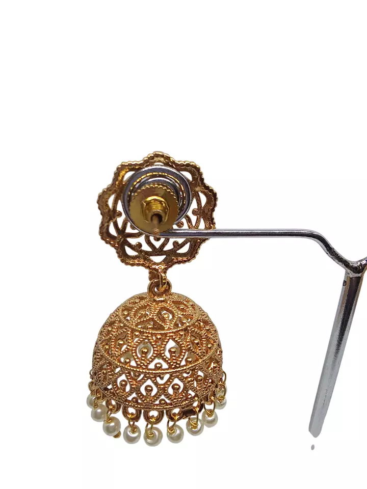 Women Kundan Polki Earrings Valentine's Day Gift Indian Bollywood Gold Plated By Kalra Creations