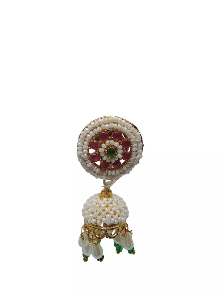 Women Kundan Polki Earrings Valentine's Day Gift Indian Gold Plated Bollywood By Kalra Creations