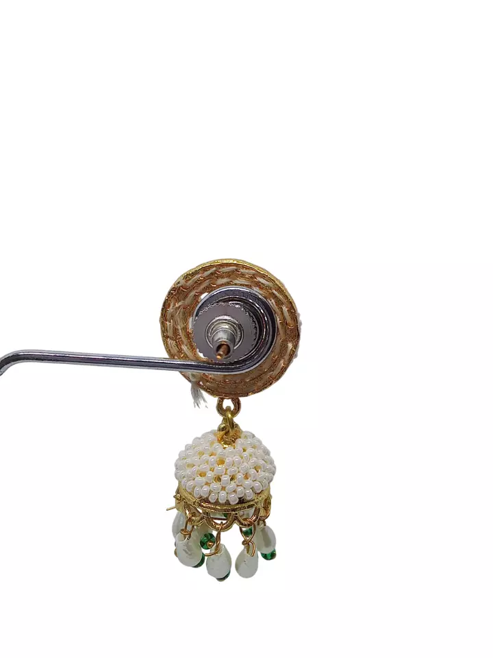 Women Kundan Polki Earrings Valentine's Day Gift Indian Gold Plated Bollywood By Kalra Creations