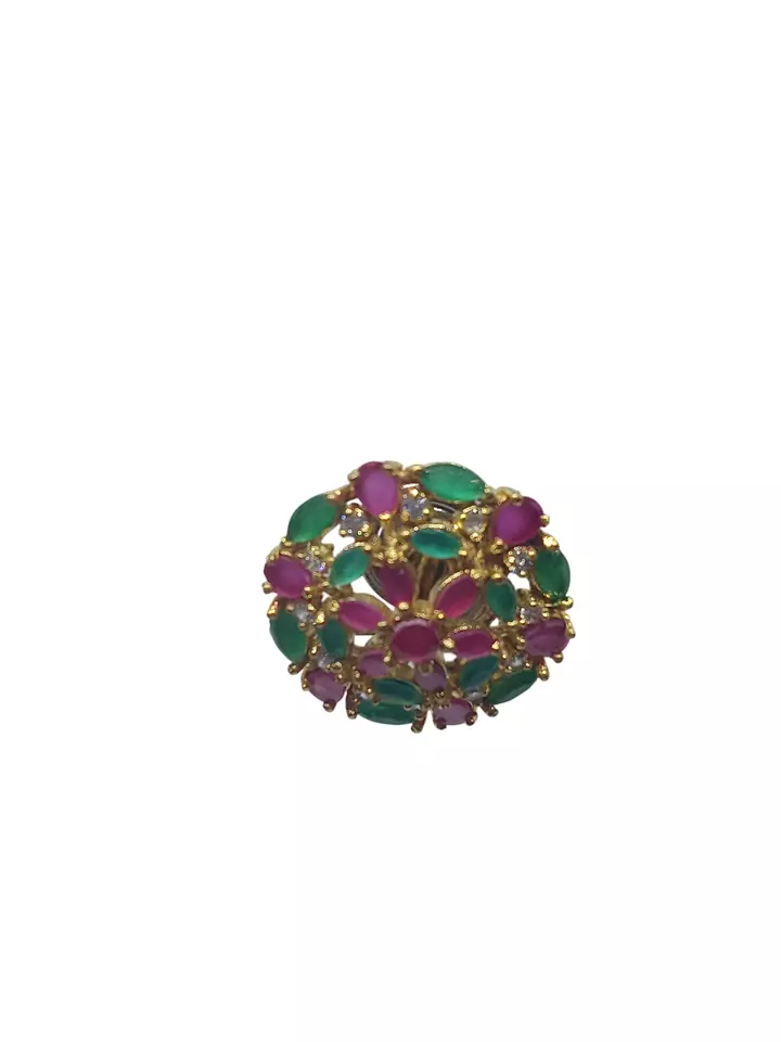 Women Earrings Jewelry Indian Gold Tone Tops Style Copper By Kalra Creations