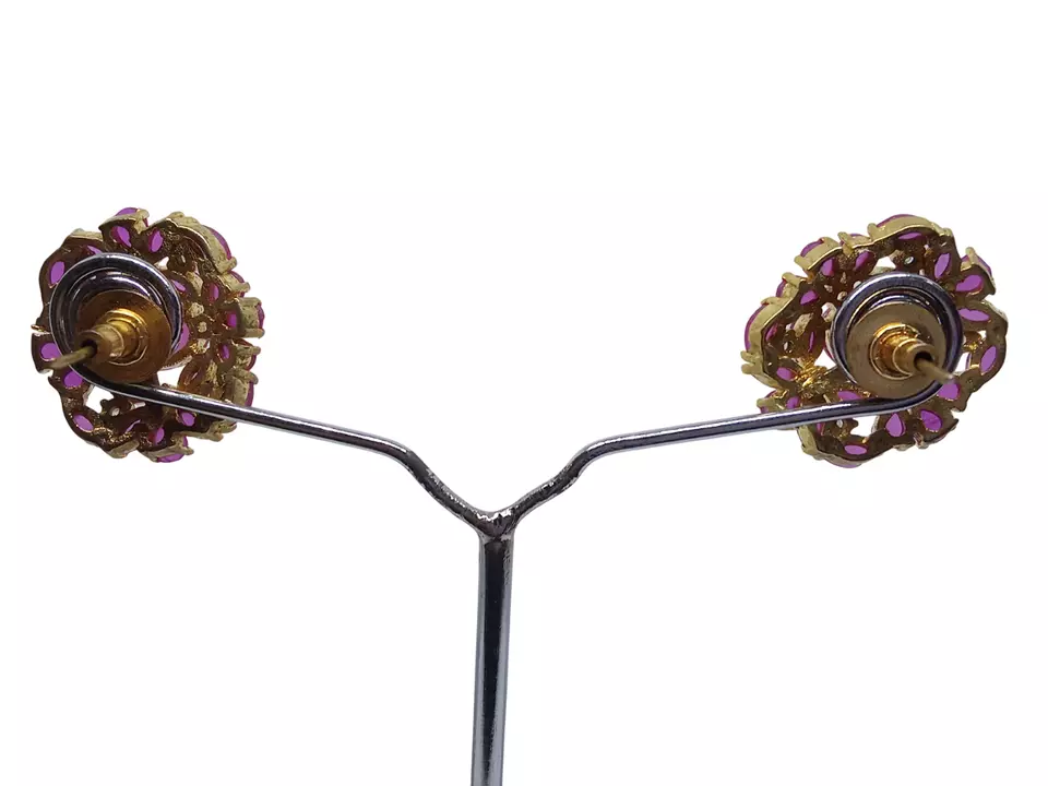 Women Earrings Jewelry Bollywood Gold Tone Tops Style Bridal Copper By Kalra Creations