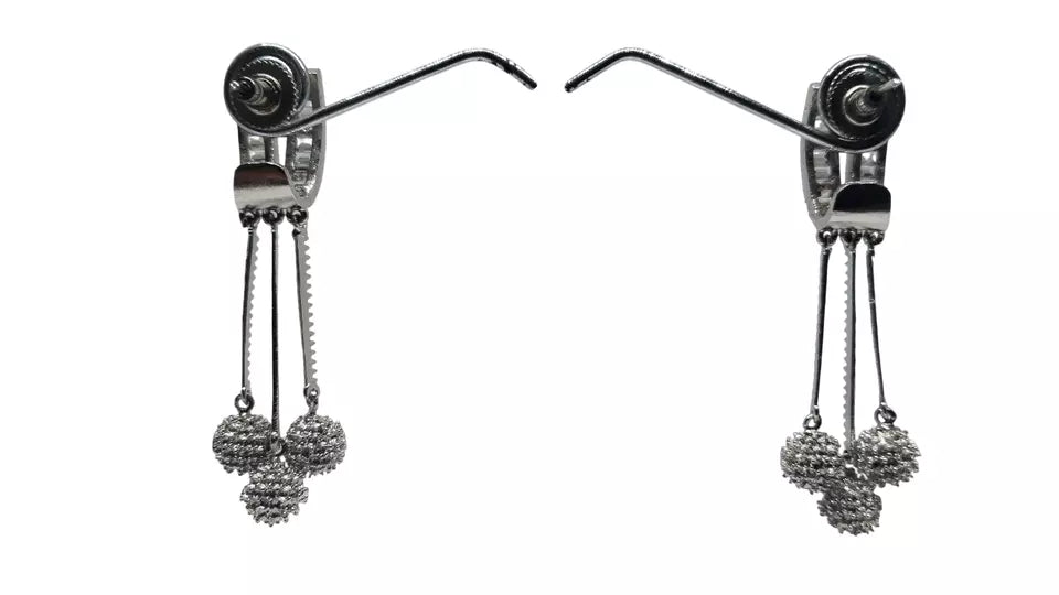 Women Bollywood Style Bridal Jewelry Gold CZ Earring AD Earrings Diamond By Kalra Creations