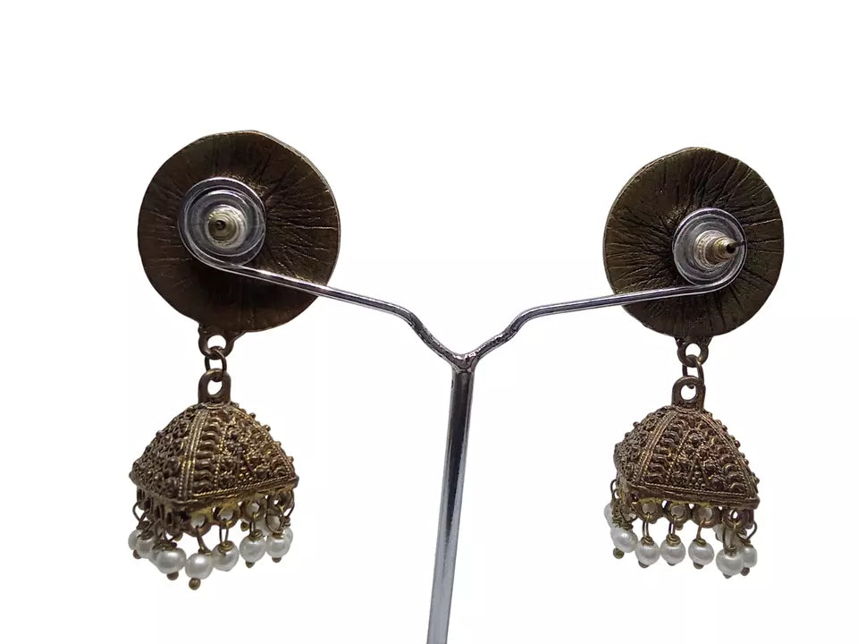 Women Gold Plated Earring Effect Stud Earrings Women Girl By Kalra Creations