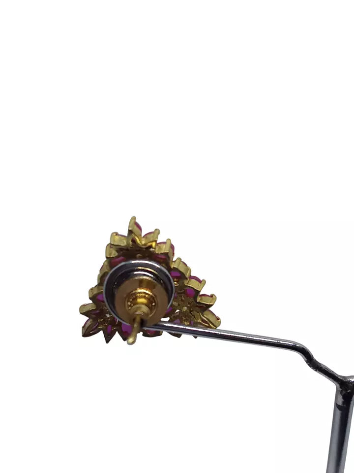 Women Earrings Jewelry Indian Bollywood Gold Tone Tops Style Bridal Copper By Kalra Creations
