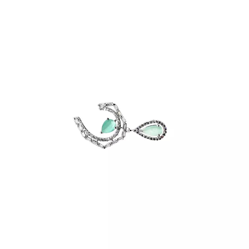 Women Earrings Indian Bollywood Silver Plated Valentine's Day Gift Bridal By Kalra Creations