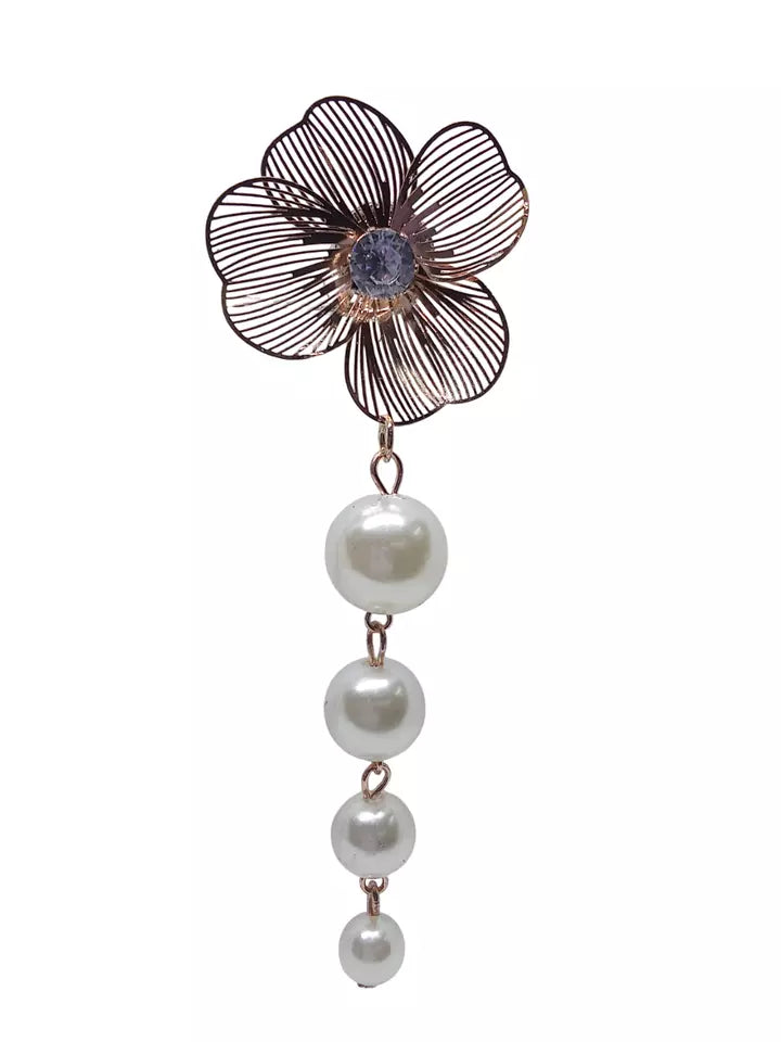 Korean Rose Gold Plated Studded Earring Effect Stud Earrings For Women By Kalra Creations