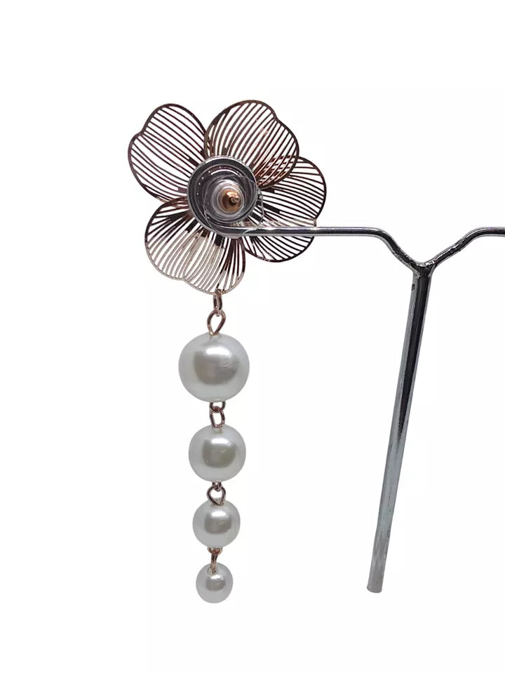 Korean Rose Gold Plated Studded Earring Effect Stud Earrings For Women By Kalra Creations