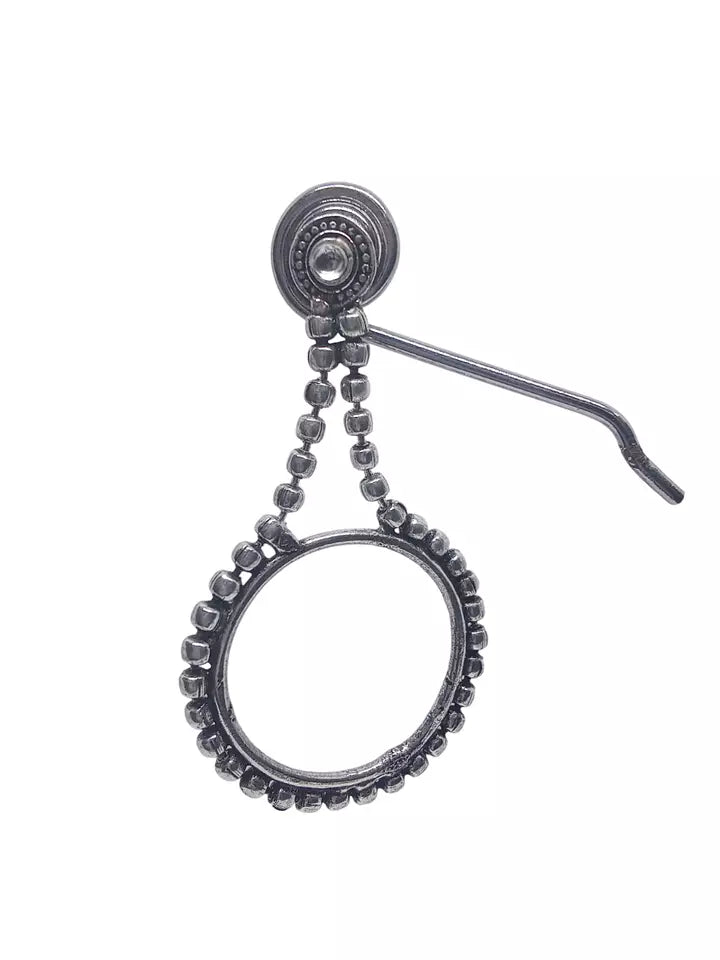 Women Earrings Jewelry Indian Style Bridal Brass Silver Oxidised Earrings By Kalra Creations