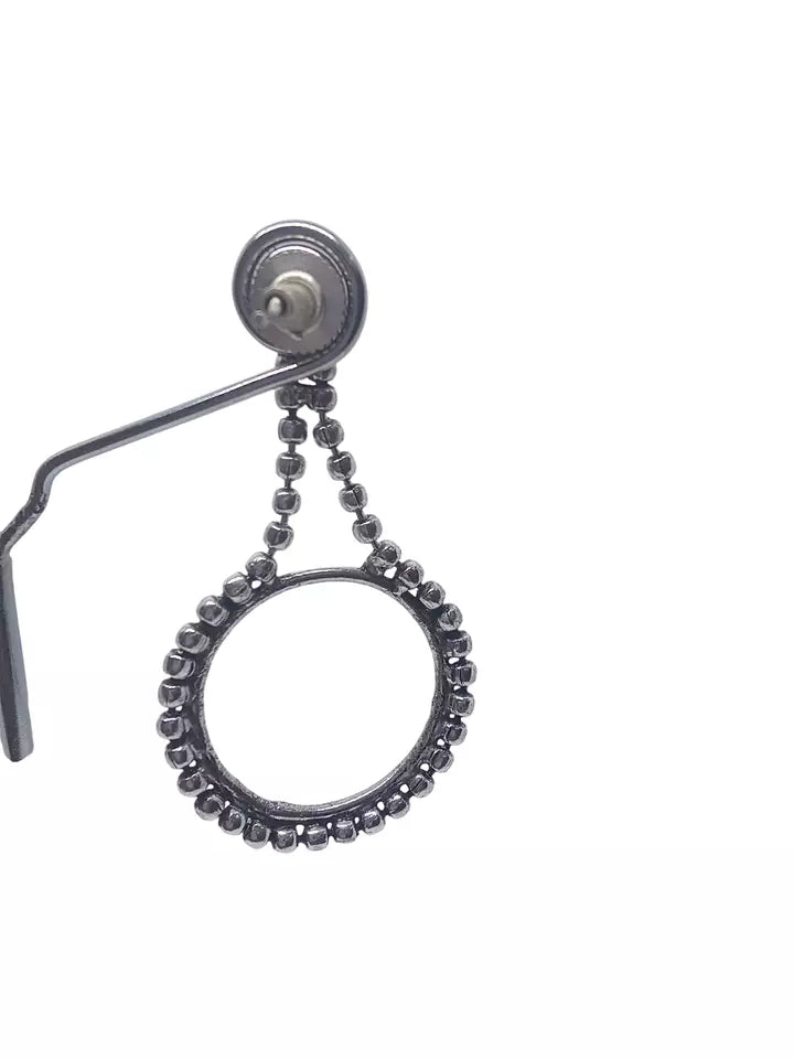 Women Earrings Jewelry Indian Style Bridal Brass Silver Oxidised Earrings By Kalra Creations
