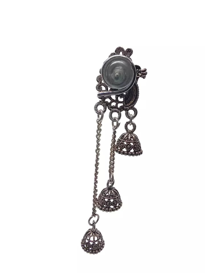 Women Earrings Brass Earrings Jewelry Indian Bollywood Style Bridal Silver Oxidised By Kalra Creations