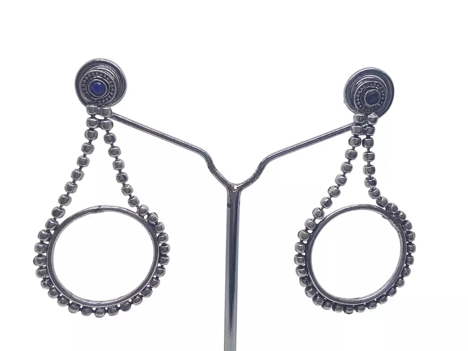 Women Indian Bollywood Silver Oxidised Earrings Brass Jewelry Style Earrings By Kalra Creations