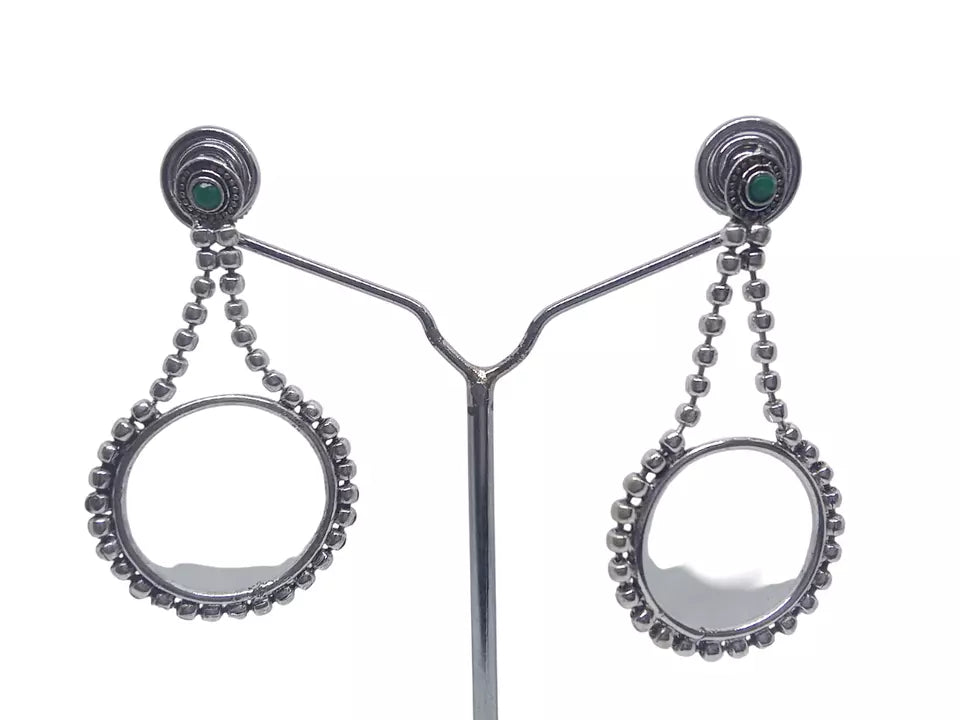 Women Indian Bollywood Silver Oxidised Earrings Brass Jewelry Style Earrings By Kalra Creations