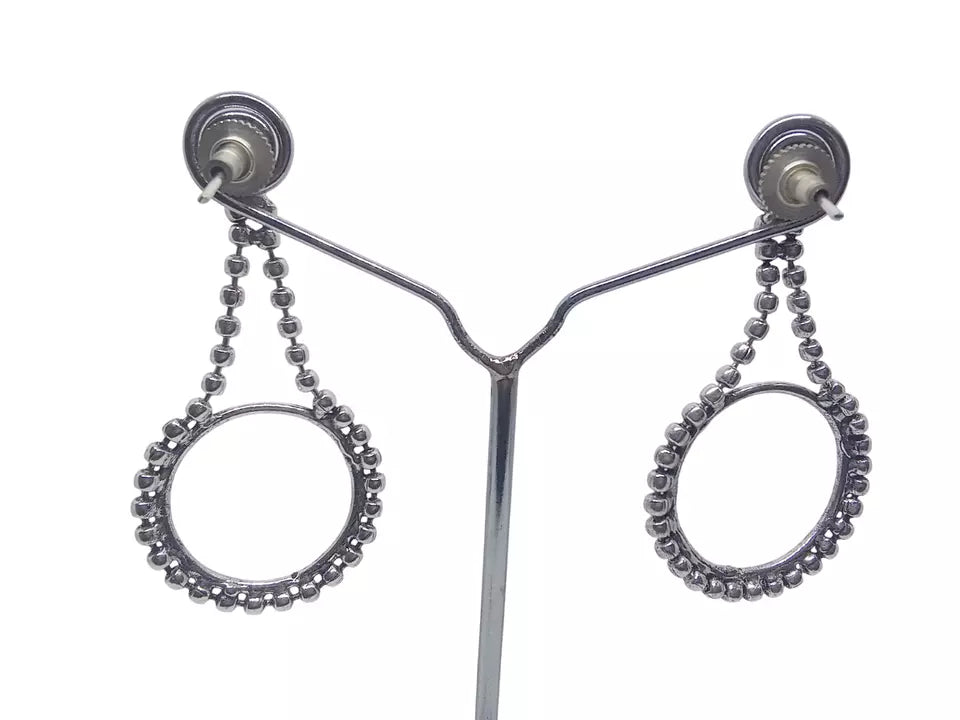 Women Indian Bollywood Silver Oxidised Earrings Brass Jewelry Style Earrings By Kalra Creations