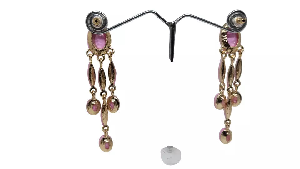 Women Jewelry Indian Gold Tone Stone Bollywood Style Bridal Brass Earrings By Kalra Creations