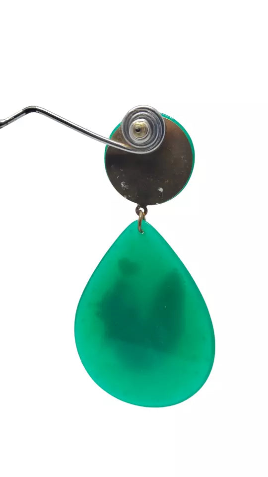 Women Jewelry Indian Gold Tone Green Stone Bollywood Style Bridal Brass Earrings By Kalra Creations