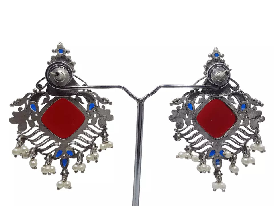 Women Earrings Tops Jewelry Indian Bollywood Style Bridal Brass Earrings By Kalra Creations