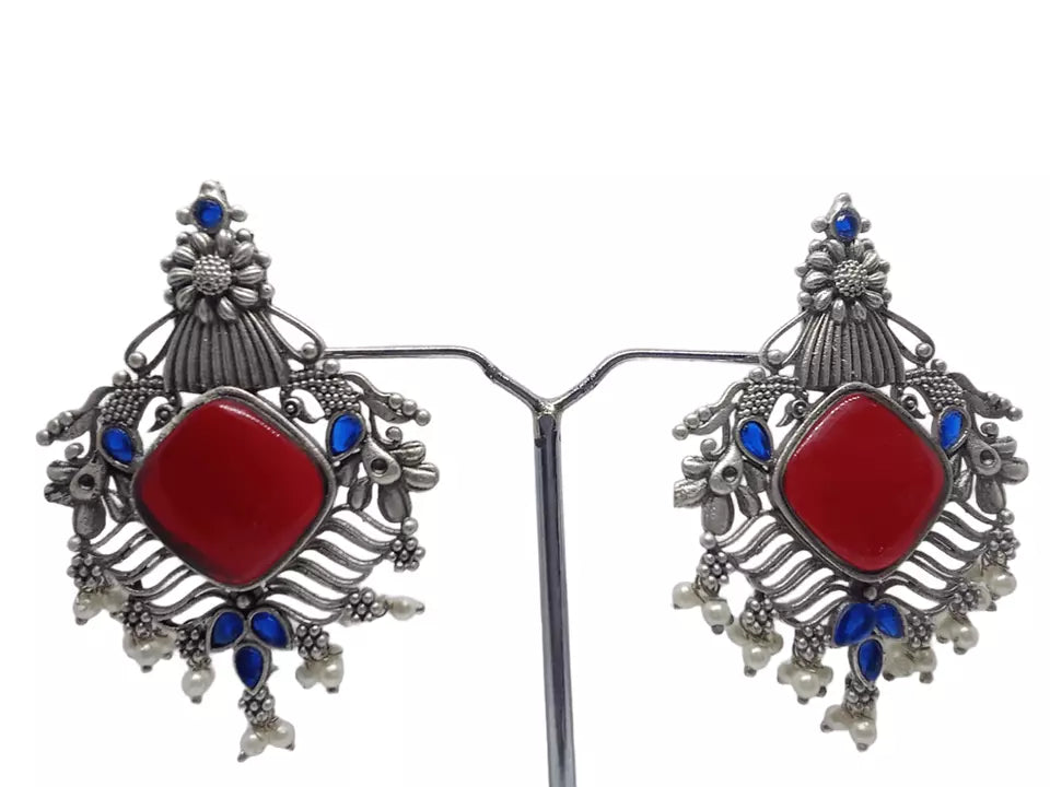 Women Earrings Tops Jewelry Indian Bollywood Style Bridal Brass Earrings By Kalra Creations
