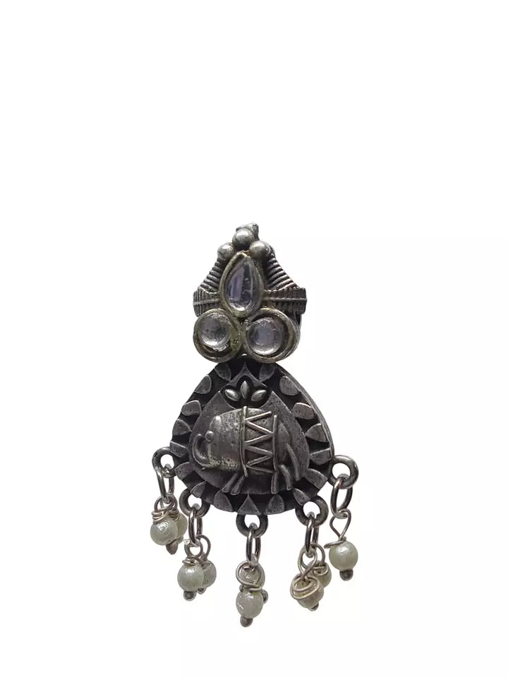 Women Jewelry Indian Earrings Bollywood Style Bridal Brass Stone Earrings By Kalra Creations