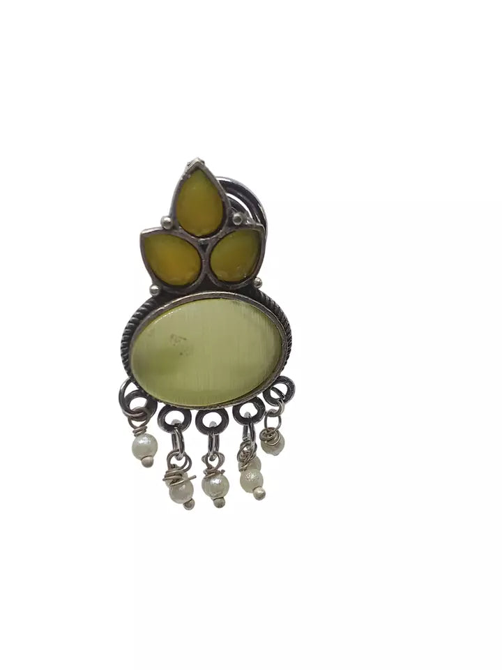 Women Bird Earrings Jewelry Indian Bollywood Style Bridal Brass Stone Earrings By Kalra Creations