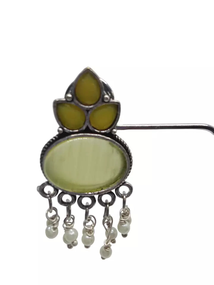 Women Bird Earrings Jewelry Indian Bollywood Style Bridal Brass Stone Earrings By Kalra Creations