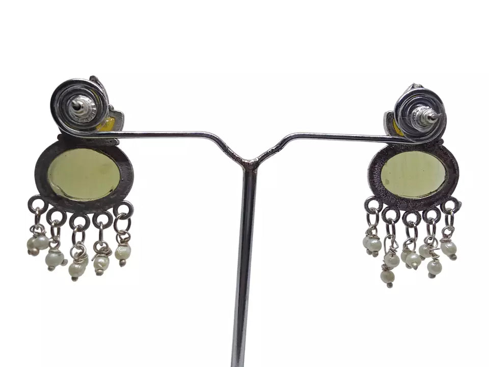Women Bird Earrings Jewelry Indian Bollywood Style Bridal Brass Stone Earrings By Kalra Creations