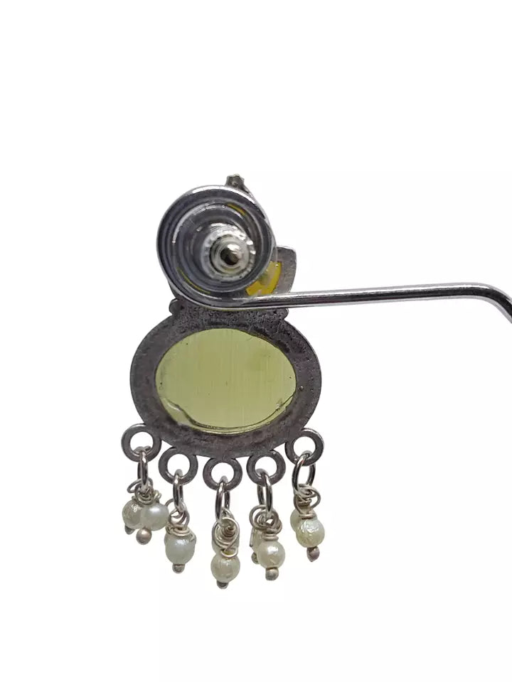 Women Bird Earrings Jewelry Indian Bollywood Style Bridal Brass Stone Earrings By Kalra Creations