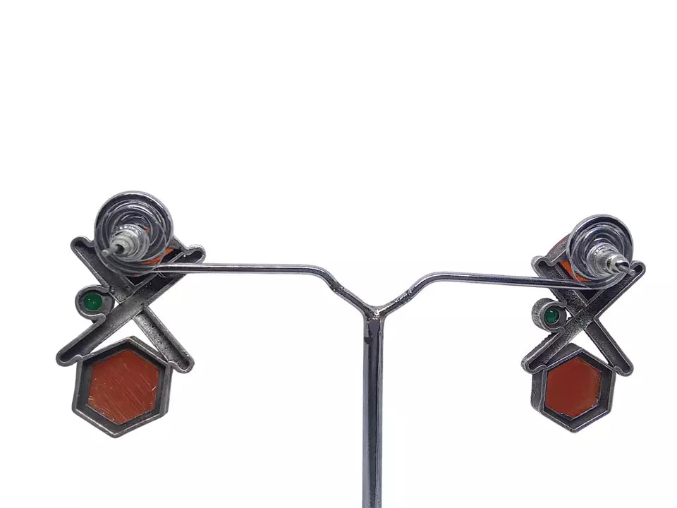 Women Earrings Tops Jewelry Indian Bollywood Style Bridal Brass Earrings By Kalra Creations