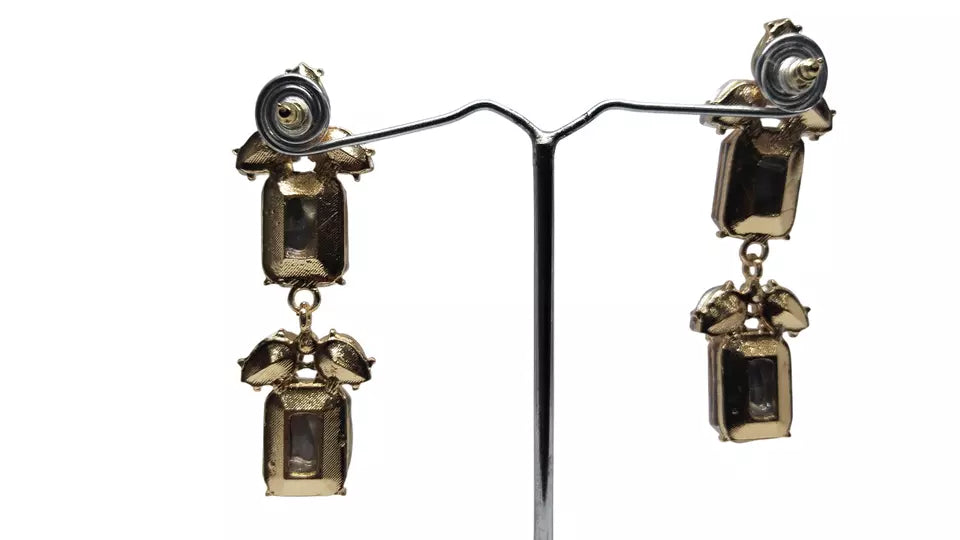 Women Jewelry Indian Stone Bollywood Style Bridal Brass Earrings By Kalra Creations