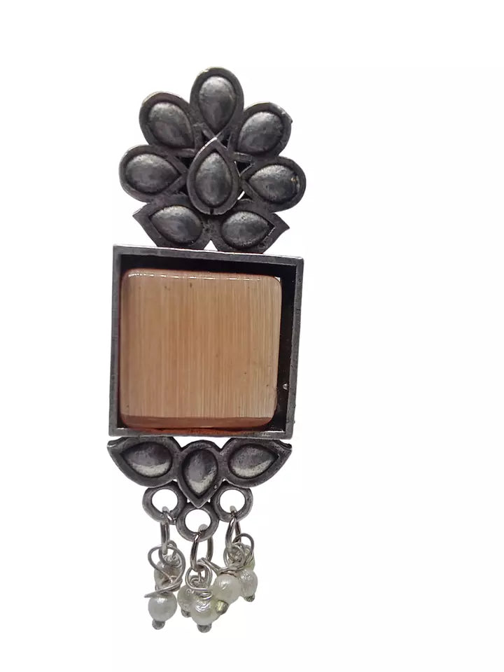 Women Earrings Brown Tops Jewelry Indian Bollywood Style Bridal Brass Earrings By Kalra Creations