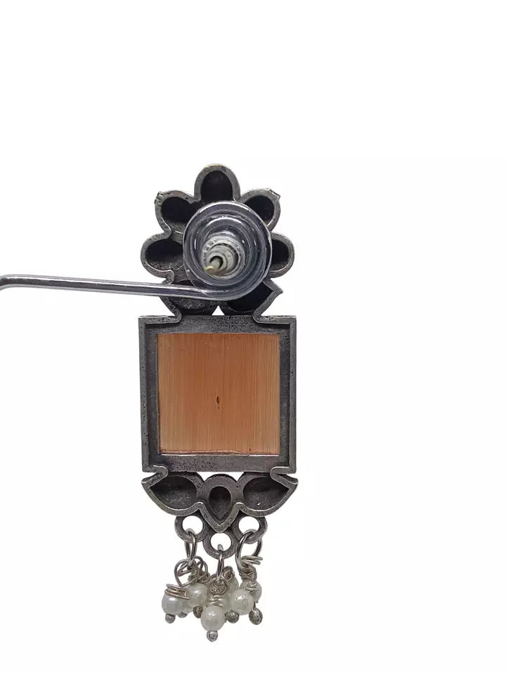 Women Earrings Brown Tops Jewelry Indian Bollywood Style Bridal Brass Earrings By Kalra Creations