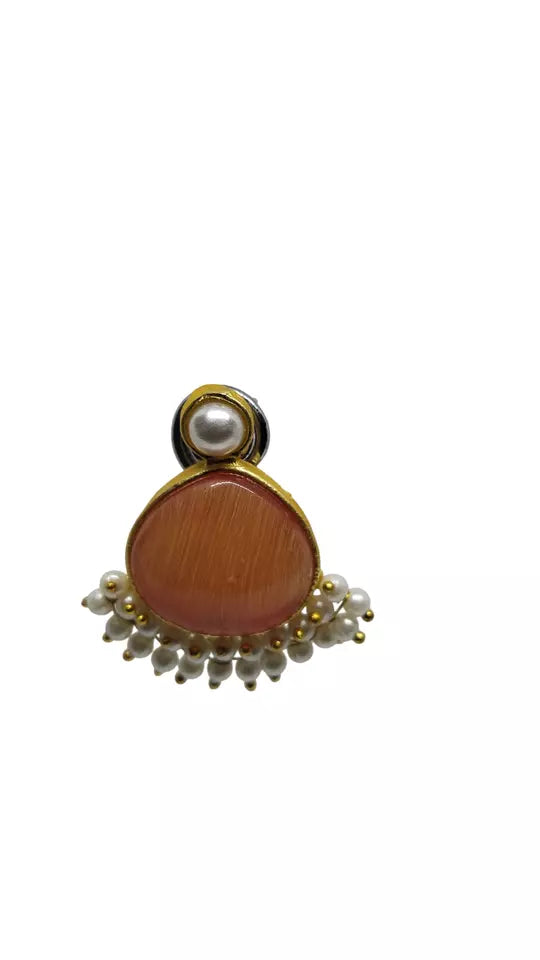 Women Jewelry Indian Gold Tone Earrings Bollywood Style Bridal Brass Earrings By Kalra Creations