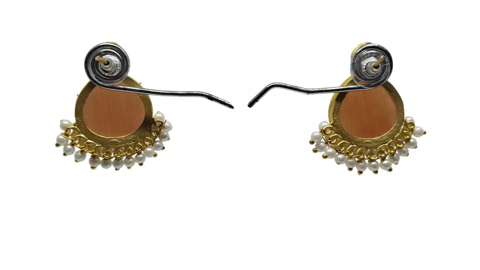 Women Jewelry Indian Gold Tone Earrings Bollywood Style Bridal Brass Earrings By Kalra Creations