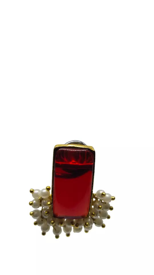 Women Jewelry Indian Gold Tone Bollywood Style Bridal Brass Earrings By Kalra Creations