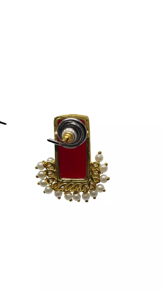 Women Jewelry Indian Gold Tone Bollywood Style Bridal Brass Earrings By Kalra Creations
