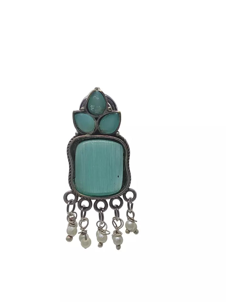 Women Earrings Jewelry Indian Bollywood Style Bridal Brass Stone Earrings By Kalra Creations