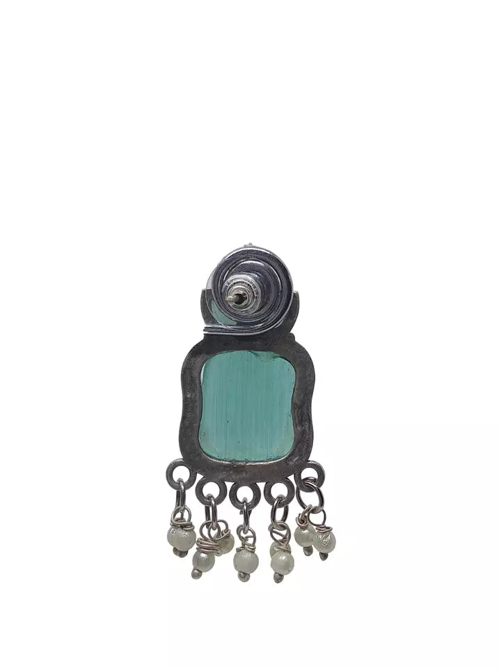 Women Earrings Jewelry Indian Bollywood Style Bridal Brass Stone Earrings By Kalra Creations