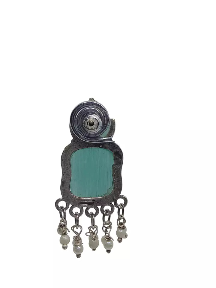Women Earrings Jewelry Indian Bollywood Style Bridal Brass Stone Earrings By Kalra Creations