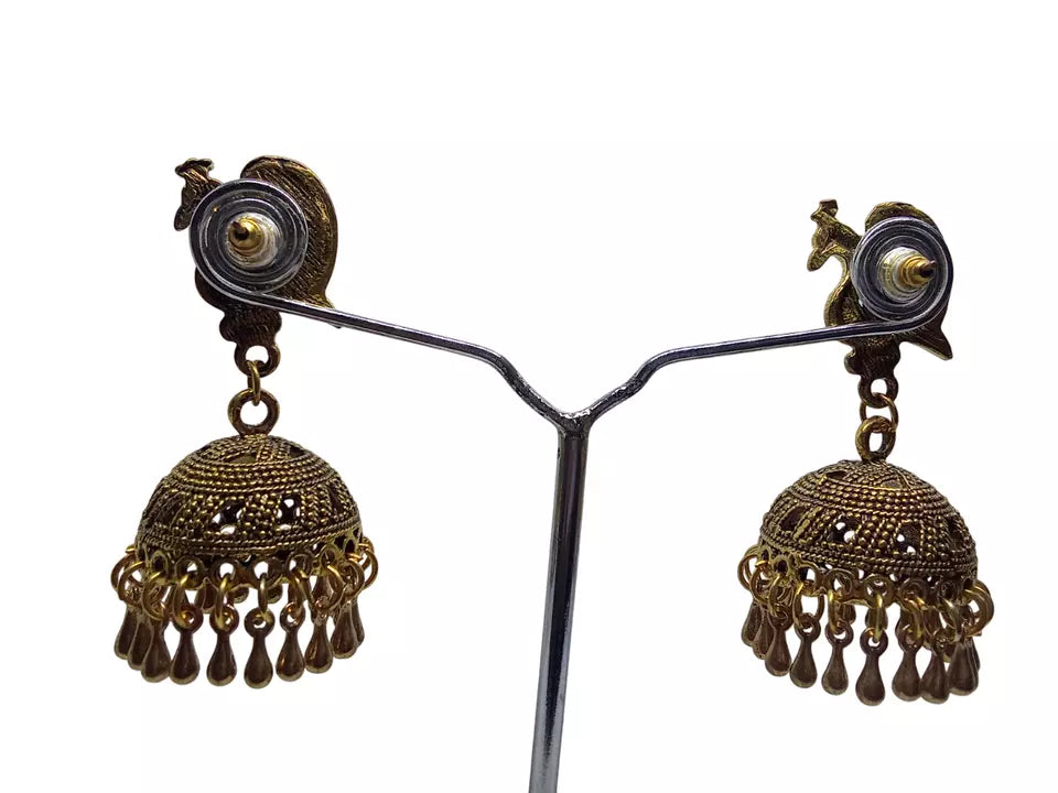 Women Earrings Brass Jewelry Indian Bollywood Style Bridal Brass Earrings By Kalra Creations