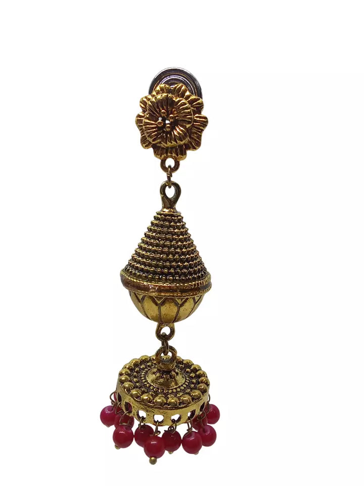 Women Earrings Brass Jewelry Indian Bollywood Style Bridal Brass Earrings By Kalra Creations
