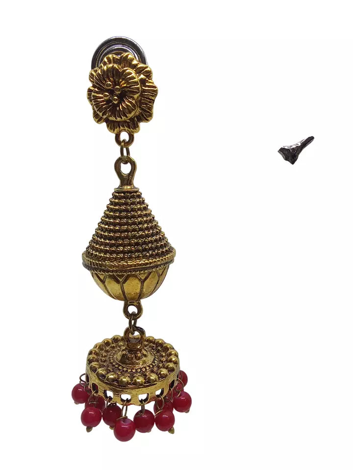 Women Earrings Brass Jewelry Indian Bollywood Style Bridal Brass Earrings By Kalra Creations