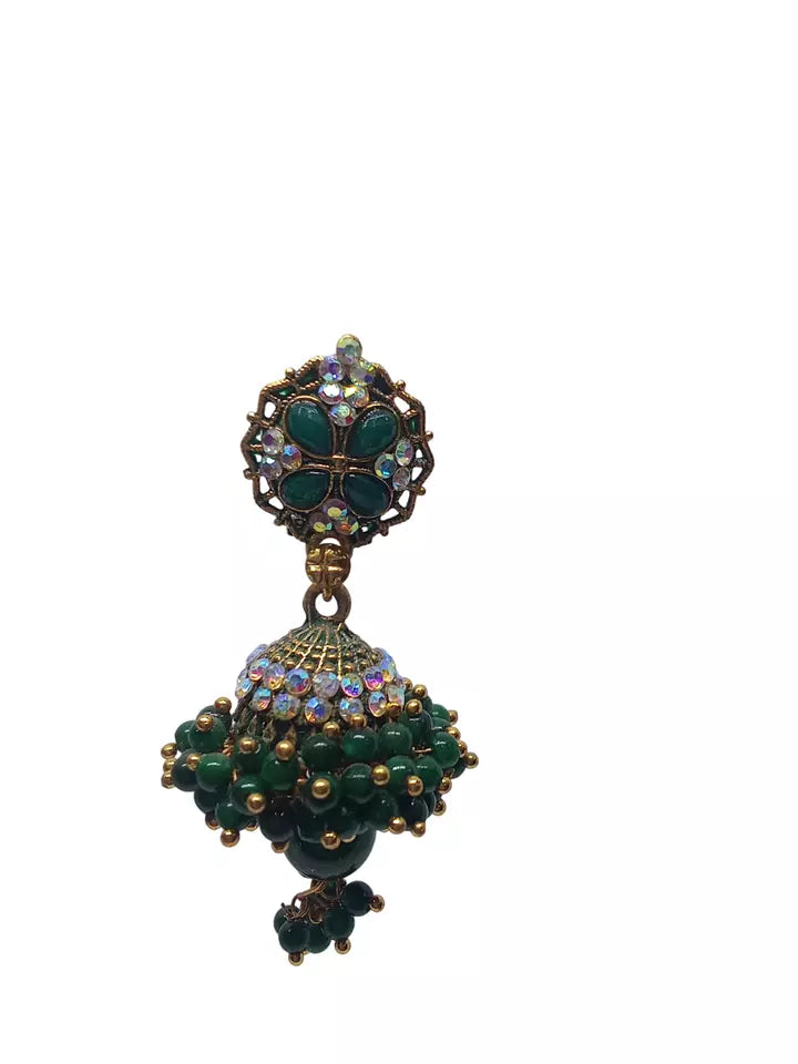 Women Earrings Brass Jewelry Indian Bollywood Style Bridal Brass Earrings By Kalra Creations