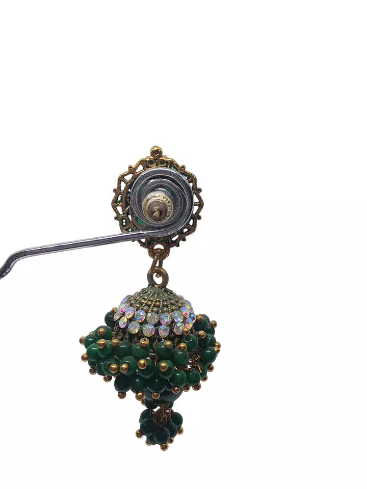 Women Earrings Brass Jewelry Indian Bollywood Style Bridal Brass Earrings By Kalra Creations