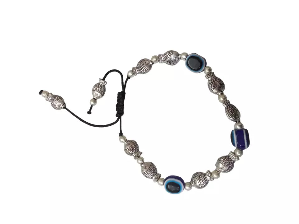Women Evil Eye Beads Evil Eye Bracelet Adjustable Bracelet Threads By Kalra Creations