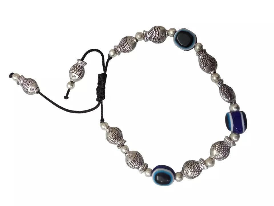 Women Evil Eye Beads Evil Eye Bracelet Adjustable Bracelet Threads By Kalra Creations
