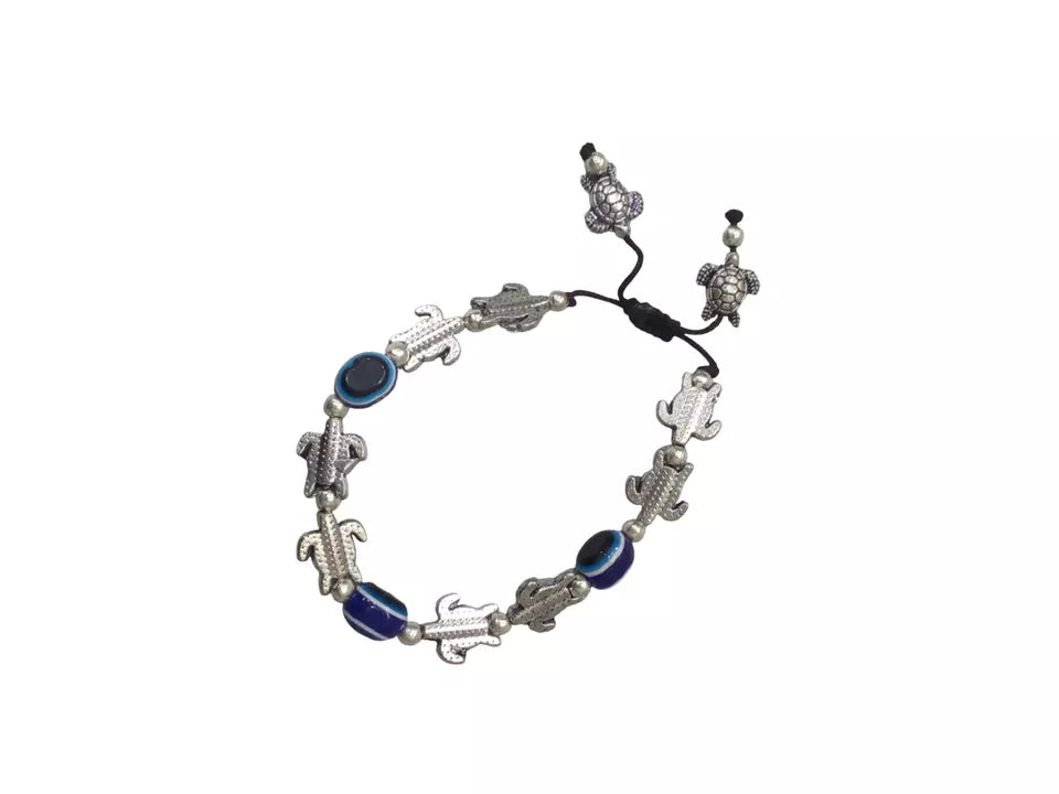 Women Bracelet Beads Handmade Bracelet Adjustable Threads Evil Eye By Kalra Creations