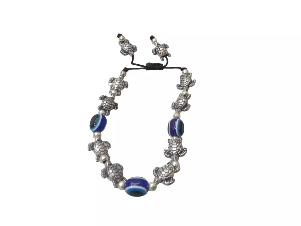 Women Bracelet Beads Handmade Bracelet Adjustable Threads Evil Eye By Kalra Creations